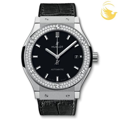 diamond bezel hublot fusion|Hublot Classic Fusion with Black Dial in Titanium with Diamond .